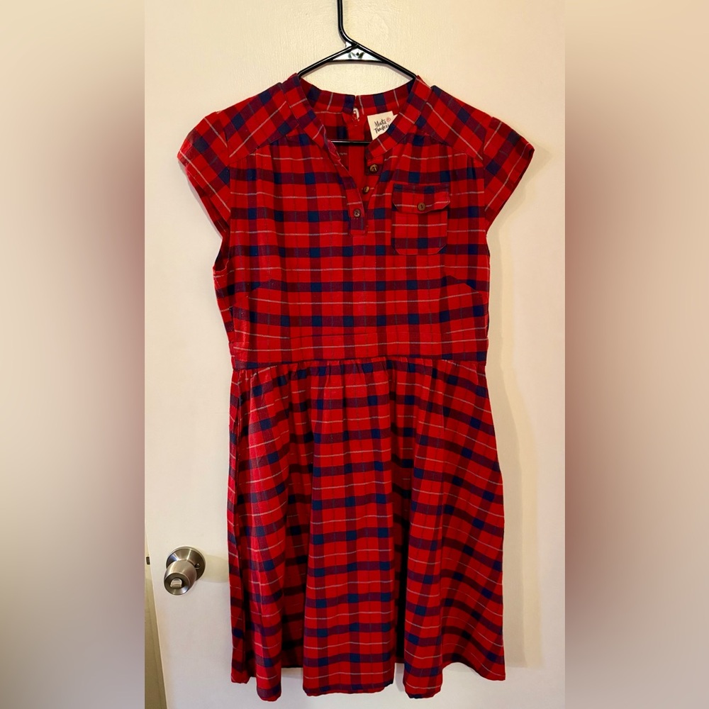 Mata Traders Never Worn Red and Blue Plaid Dress